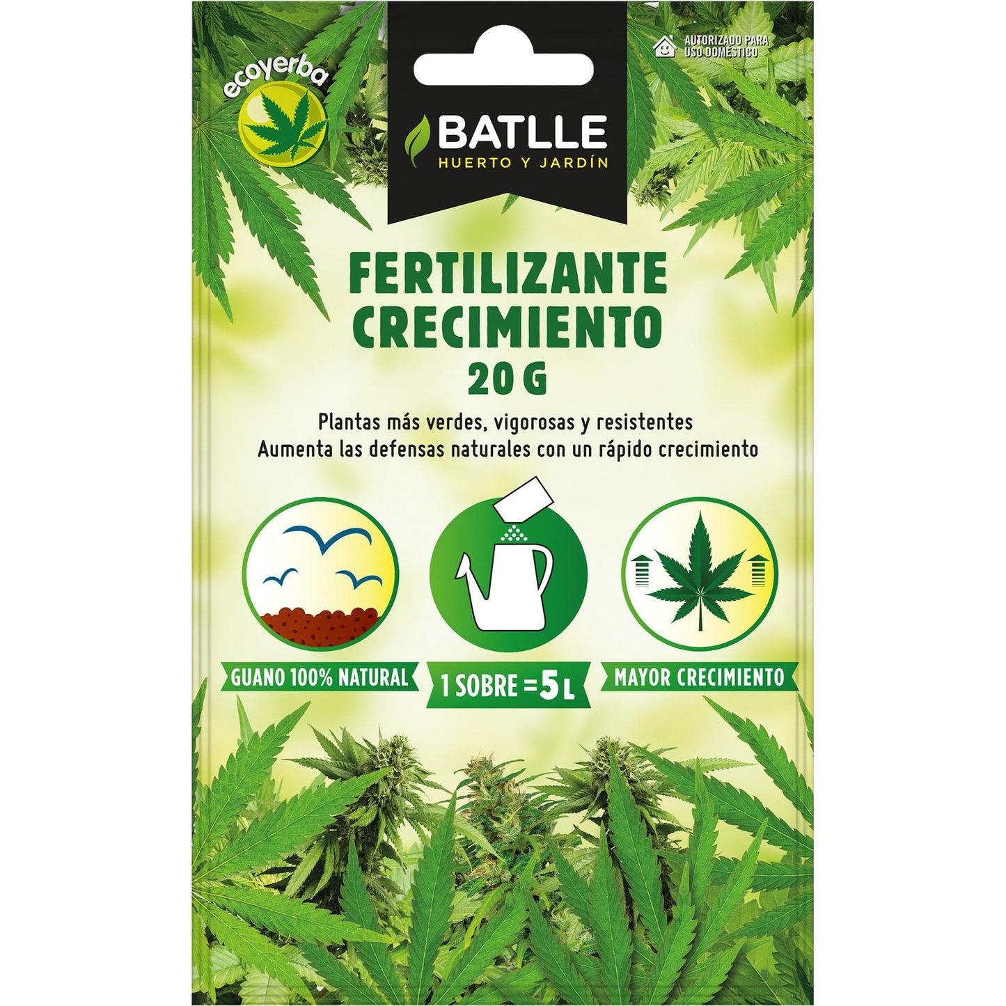 Fertilizante de crescimento Ecoyerba para Batlle 5 L