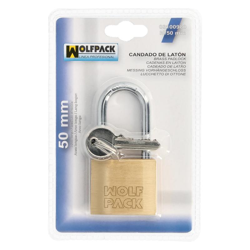 Candado Laton Arco Largo 50 Mm.