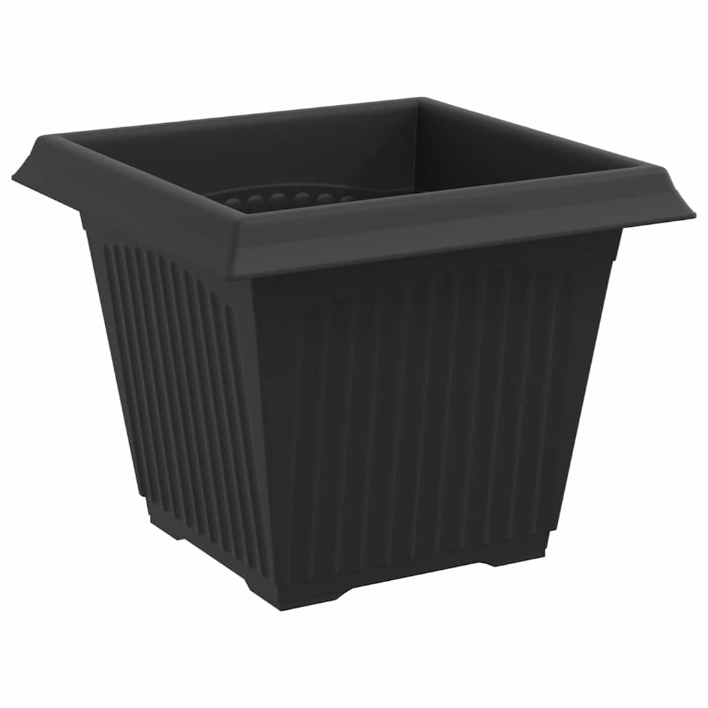 Macetas 6 Uds. Negro Plástico_5