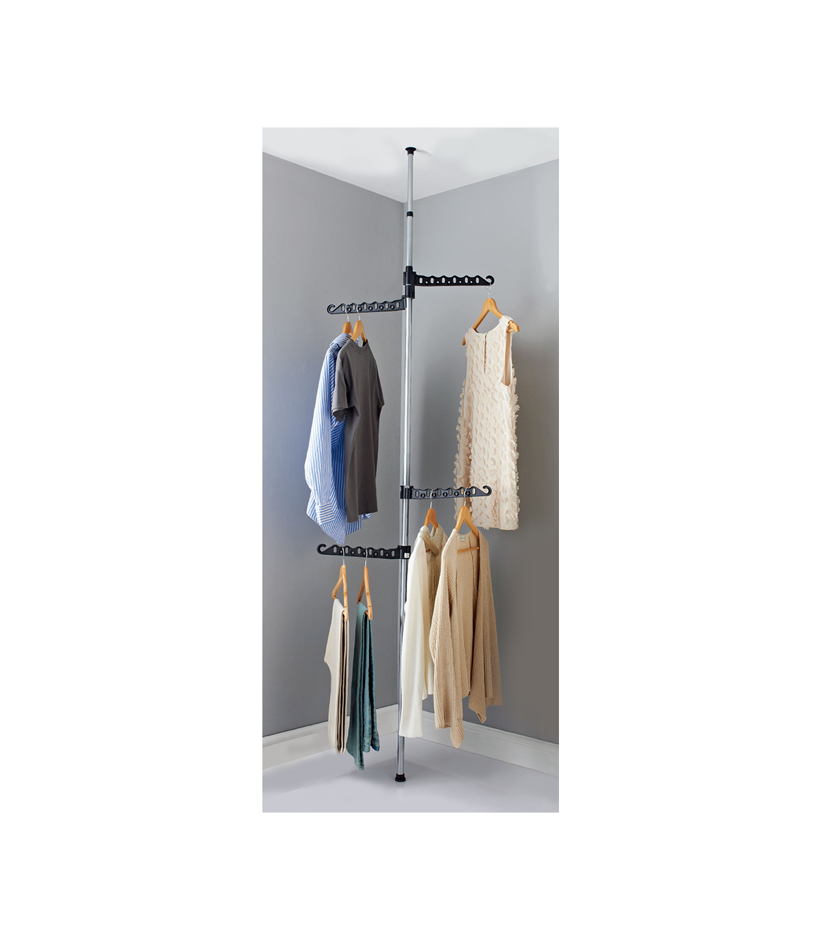 Organizador Telescopico Para Dormitorio Color Blanco 420 Cm(alto)69 Cm(ancho)69 Cm(fondo)_5