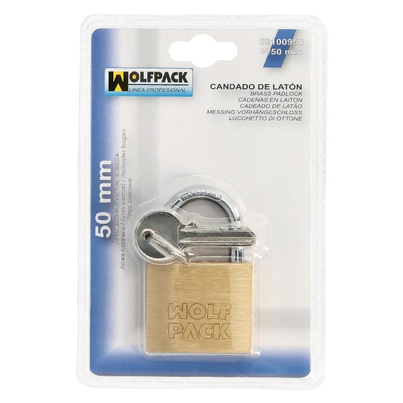 Candado Laton Arco Normal 50 Mm.