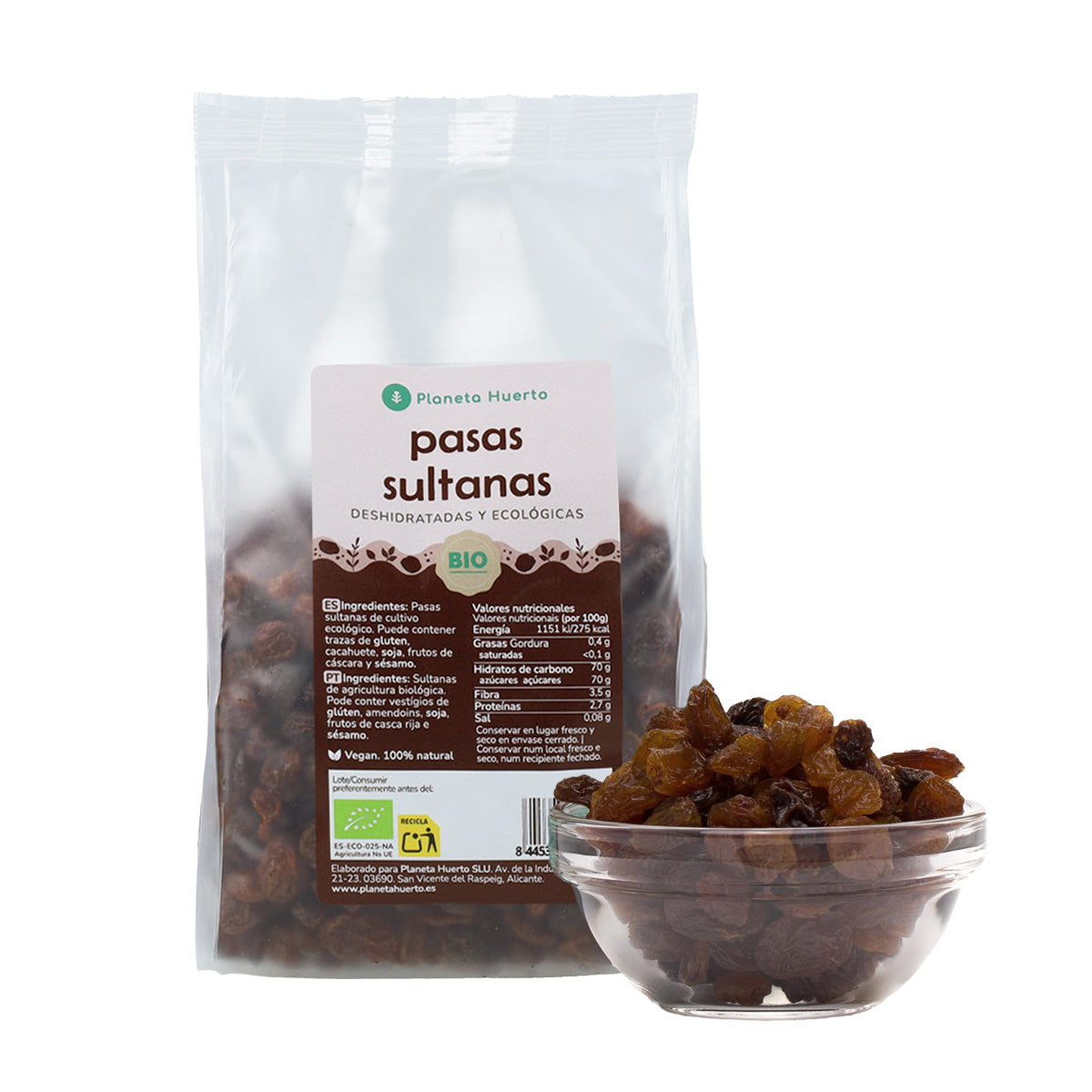 Sultanas biológicas do Planeta Huerto 250 g