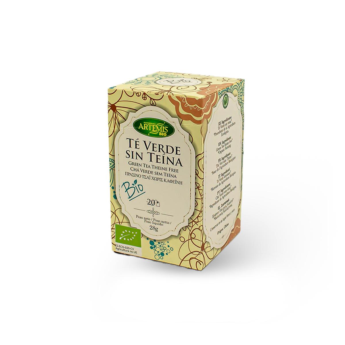 Chá verde Artemis sem cafeína, 20 saquetas