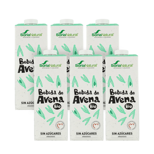 Embalagem de 6 x Bebida de Aveia Biológica Soria Natural 1L