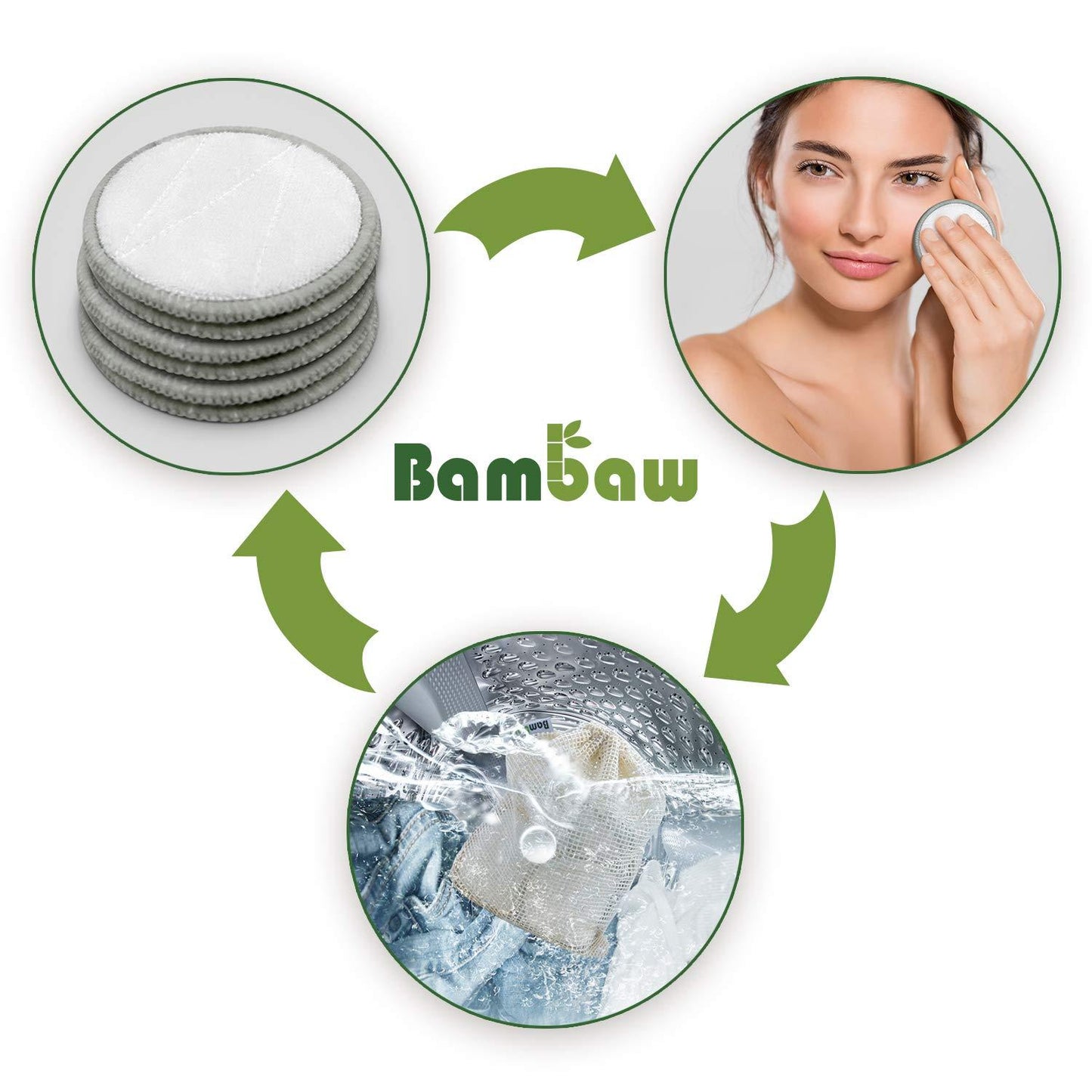 Discos desmaquilhantes reutilizáveis Bambaw
