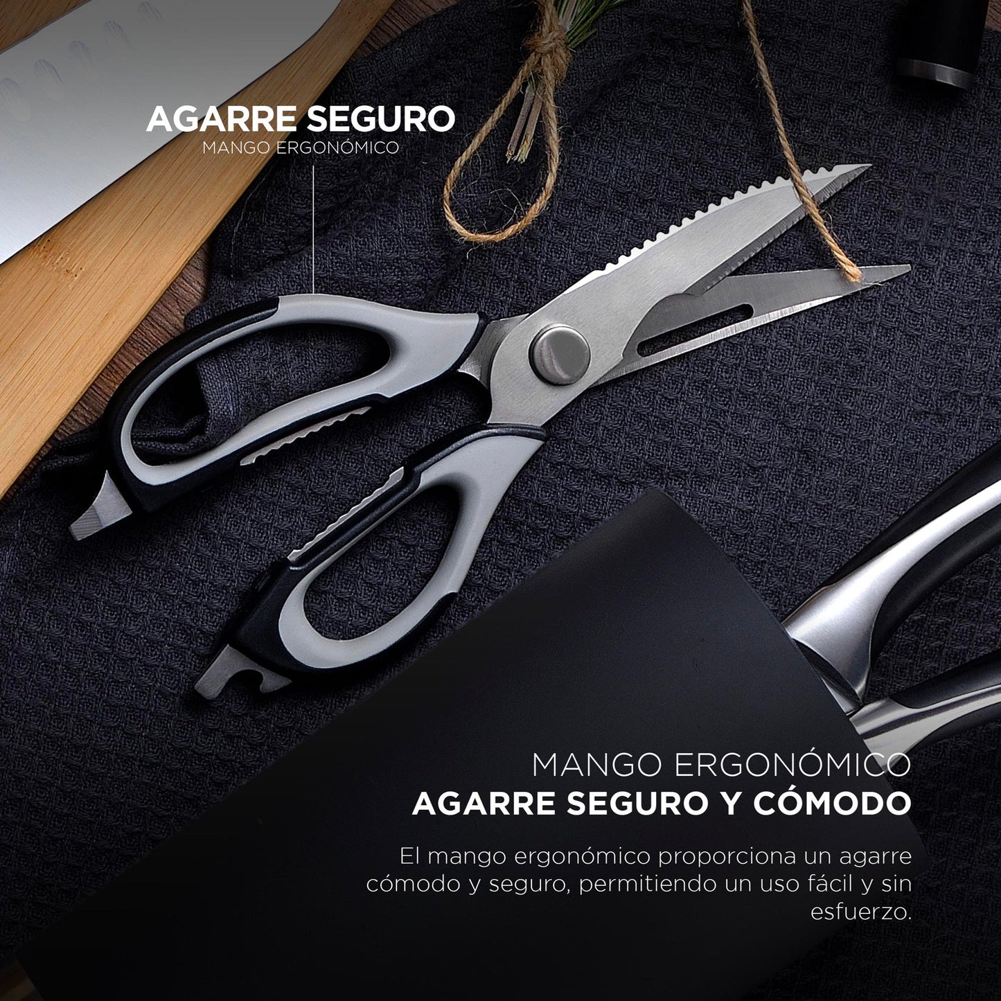 Tijeras De Cocina Elegance En Acero Inoxidable Masterpro._2