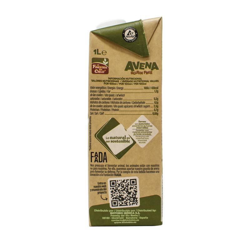 Bebida Biológica de Aveia Sem Glúten La Finestra Sul Cielo 1 L