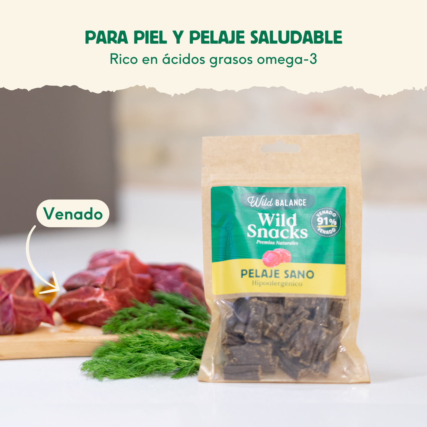 Wild Snacks Healthy Coat Hipoalergénico Wild Balance