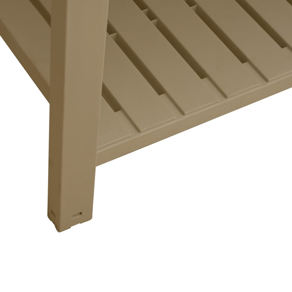Jardinera Alta Polipropileno Marrón Claro 110x45x79 Cm_5