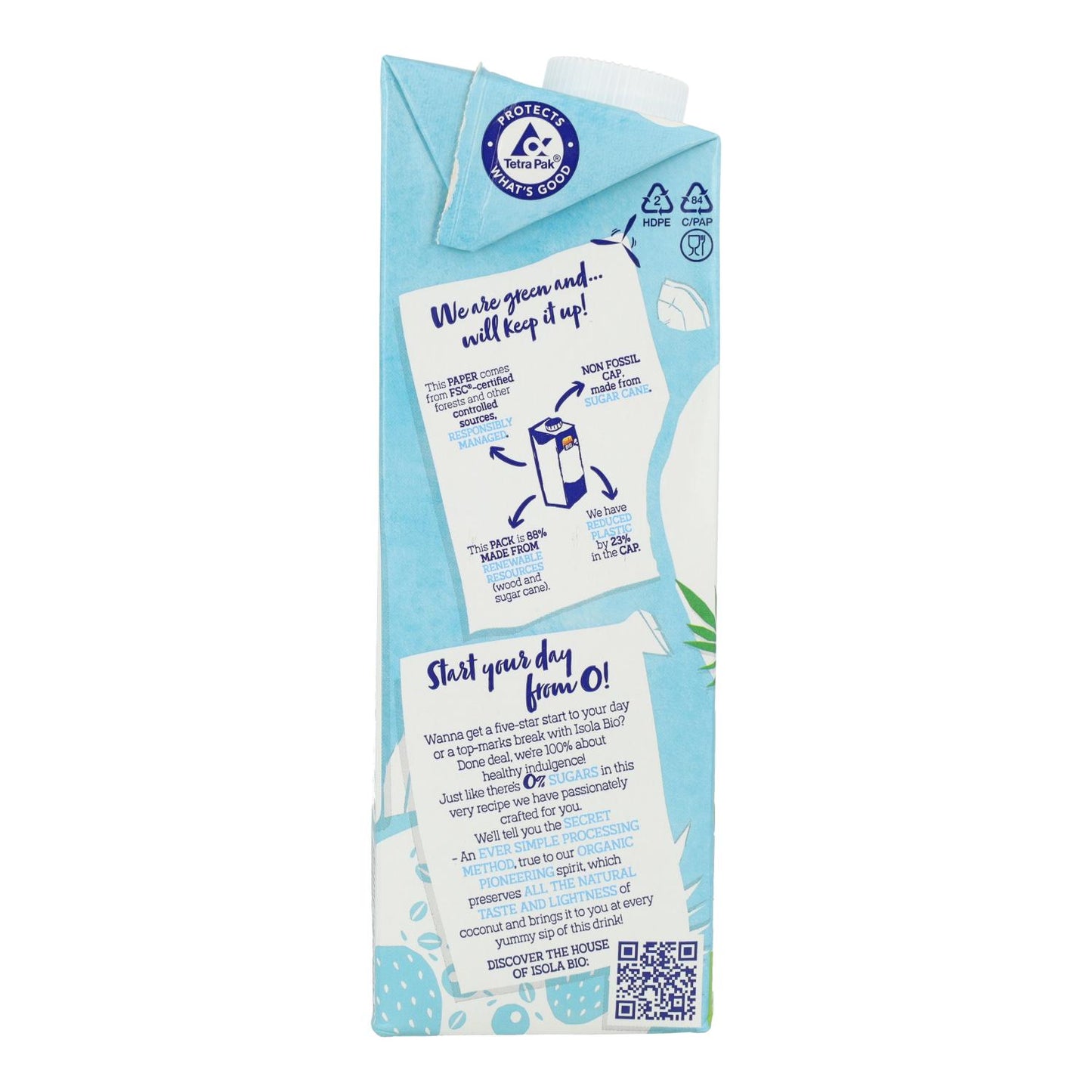 Bebida de coco sem açúcar Isola Bio 1L