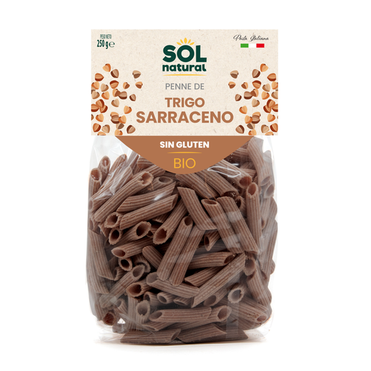 Macarrão penne de trigo sarraceno orgânico Sem glúten Orgânico Sol Natural 250g