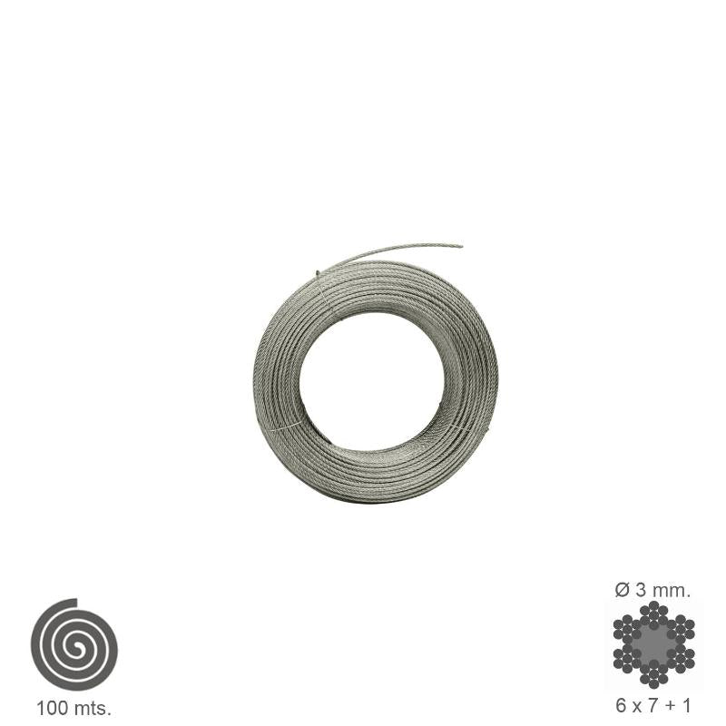 Cable Galvanizado 3 Mm. (rollo 100 Metros) No Elevacion_0