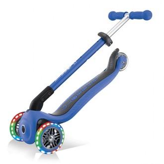 Scooter dobrável Primo Blue com luzes de roda Globber