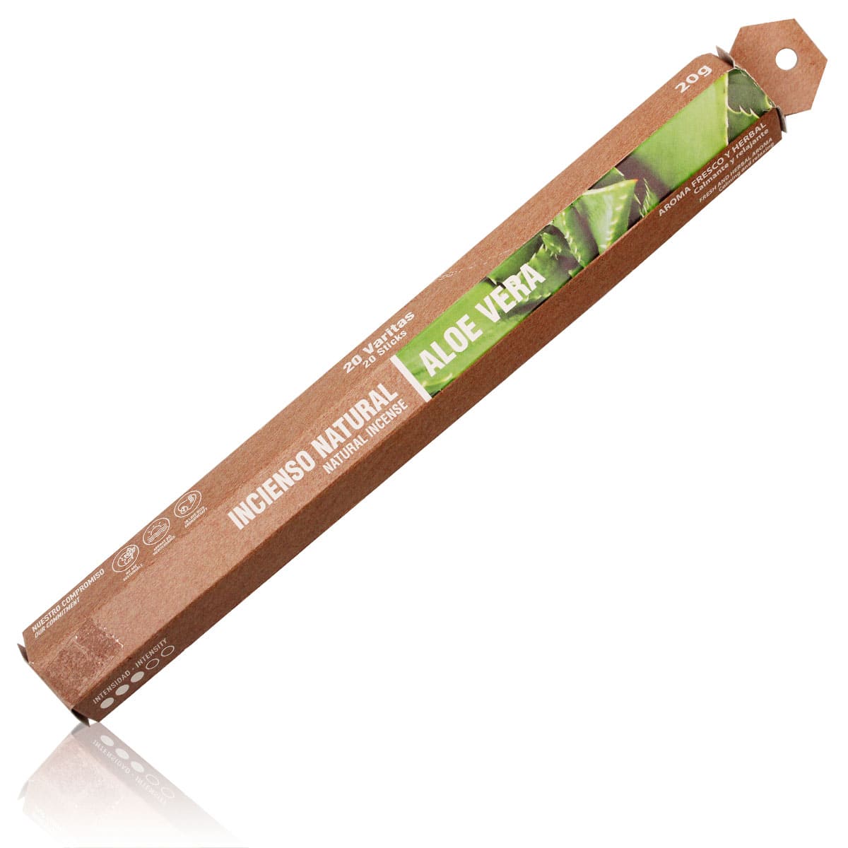 Incienso Natural Aloe Vera SYS Aromas | 20 Sticks | Aroma Fresco y Herbal | Carbón Vegetal, Resinas y Bambú_0