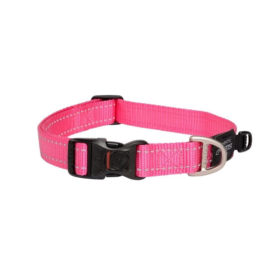 Collar Para Perro, Modelo Classic De Rogz Color Rosa. Talla S (8-14kg)_0