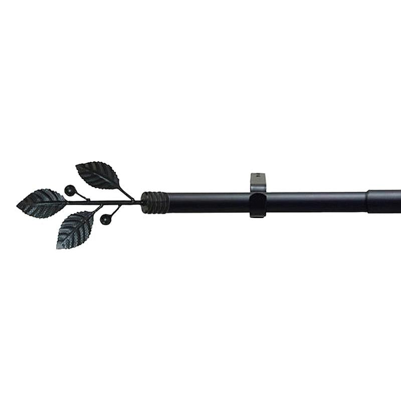 Barra Cortina Extensible Metal Ø 19 Mm. Extensible 1,1 / 2,0 Metros Negro Laurel Sin Anilla_0