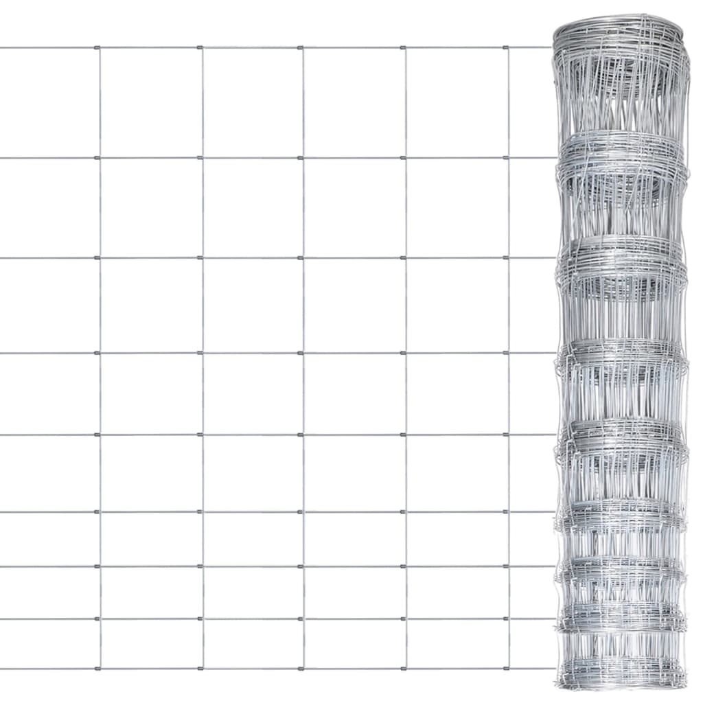 Valla De Jardín De Acero Galvanizado Plateado 50x1,2 M / Vetonek_4