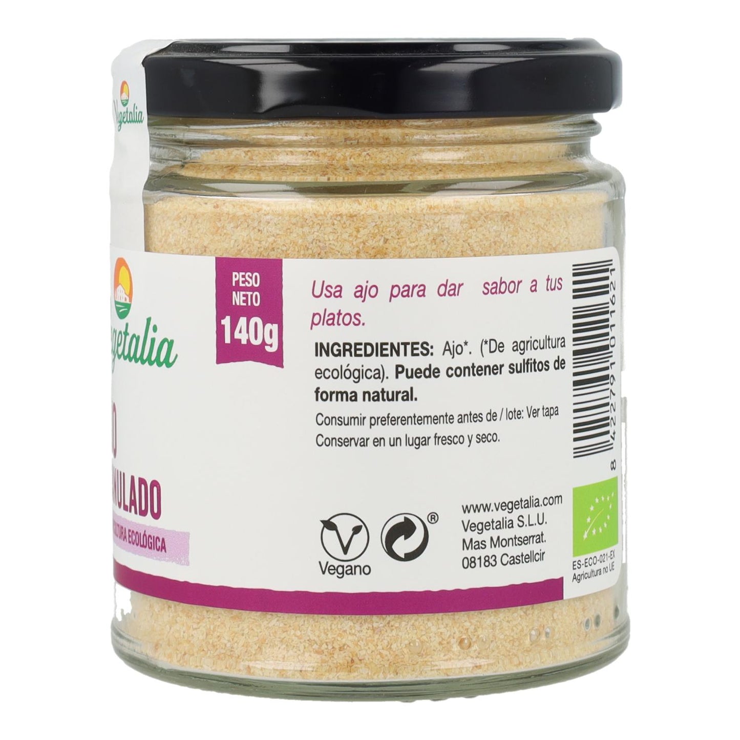 Alho em pó biológico Vegetalia 140 g