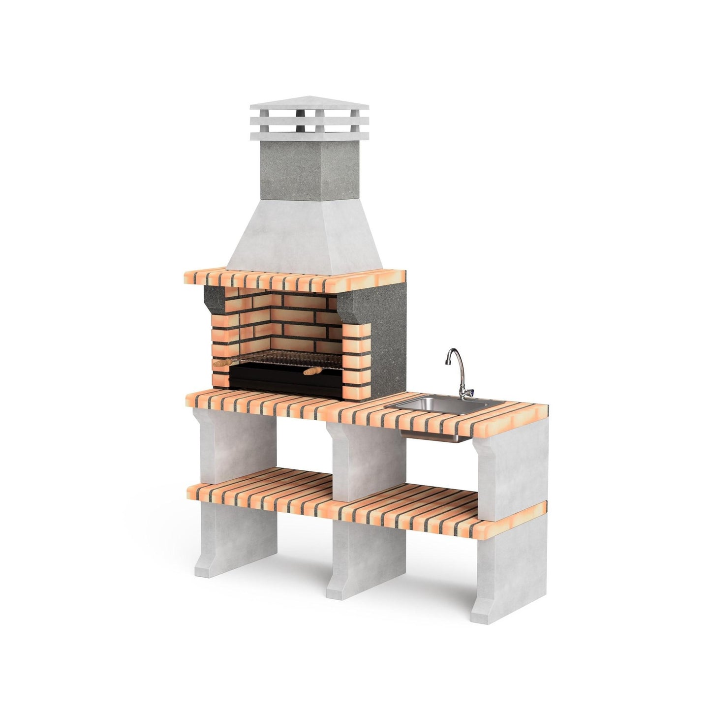 Grelhador Liz XL Plus com bancada e lava-loiça Movelar