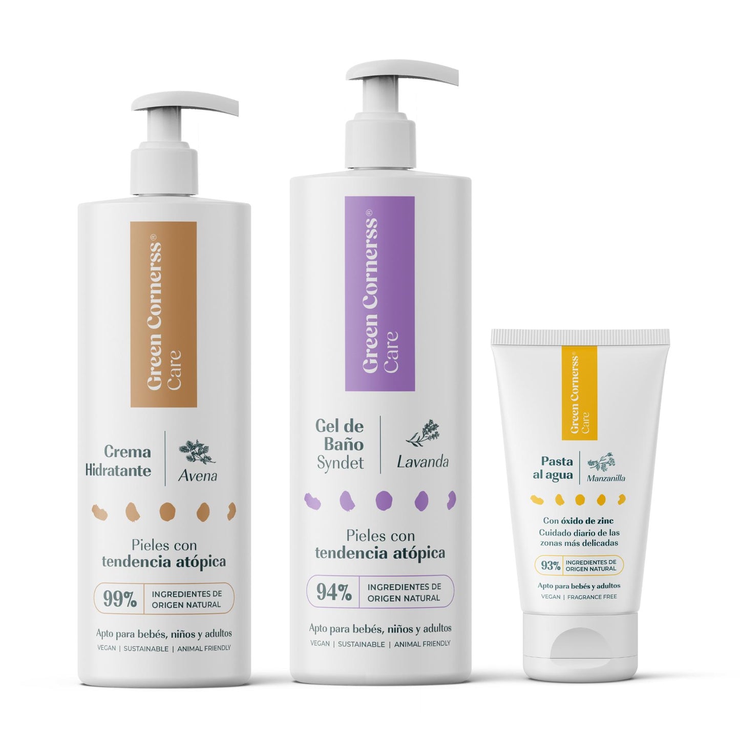 Pacote de rotina para bebés Green Corners Care