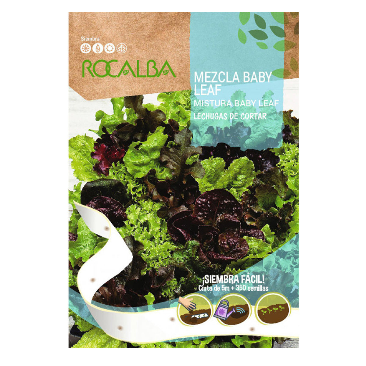 Sementes de alface Rocalba Baby Leaf