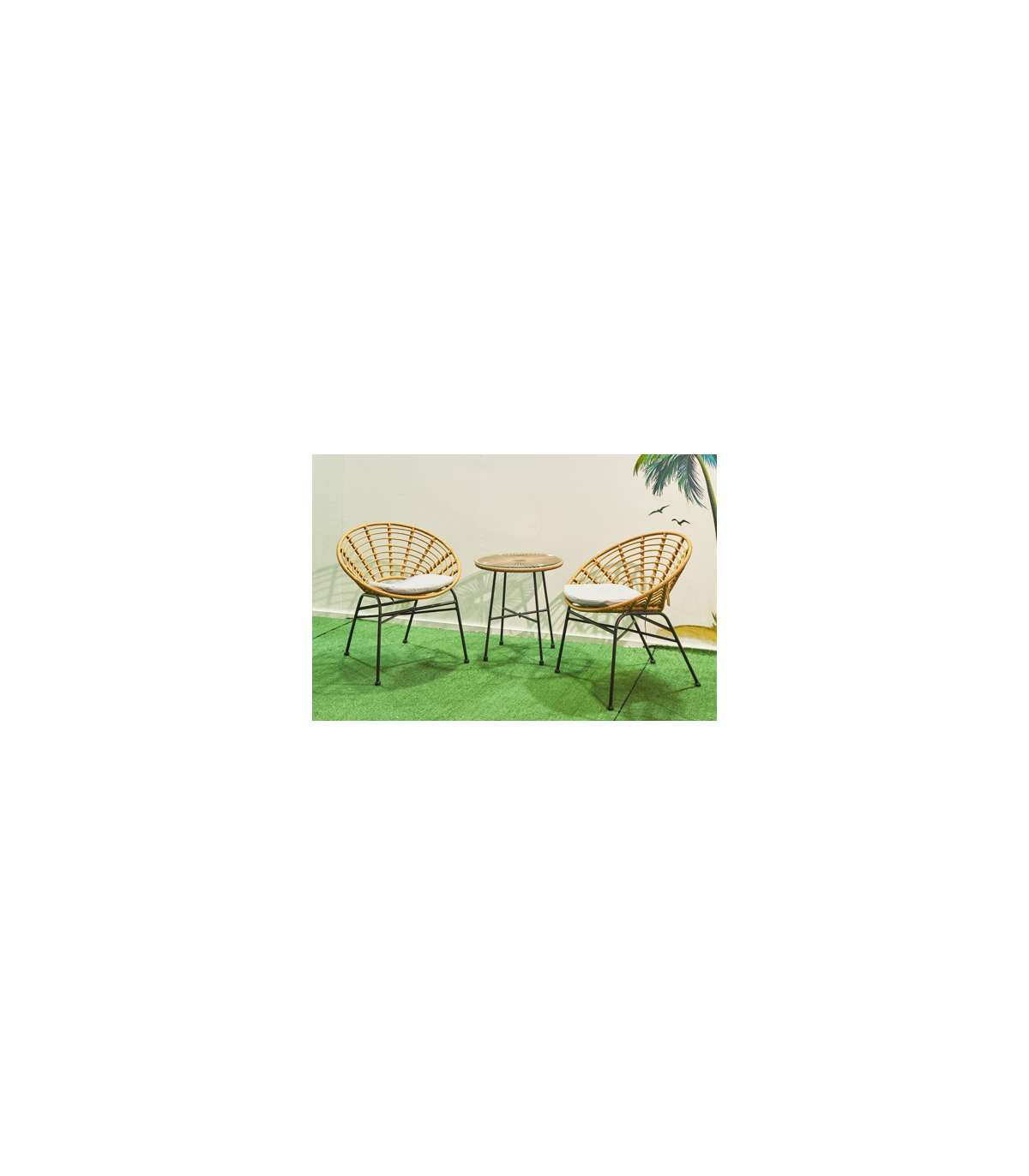 Pack De 4 Sillones Con Cojines Hanoi Acabado Natural, 75cm(alto) 70cm(ancho) 60cm(fondo)_5