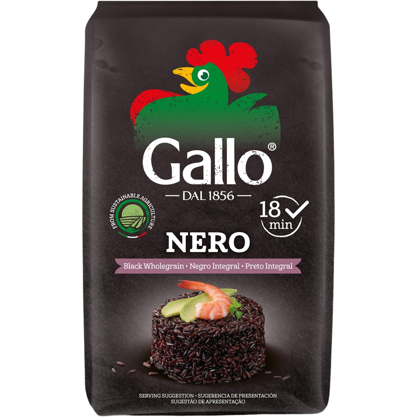 Arroz Negro 100% Integral Riso Gallo 500g