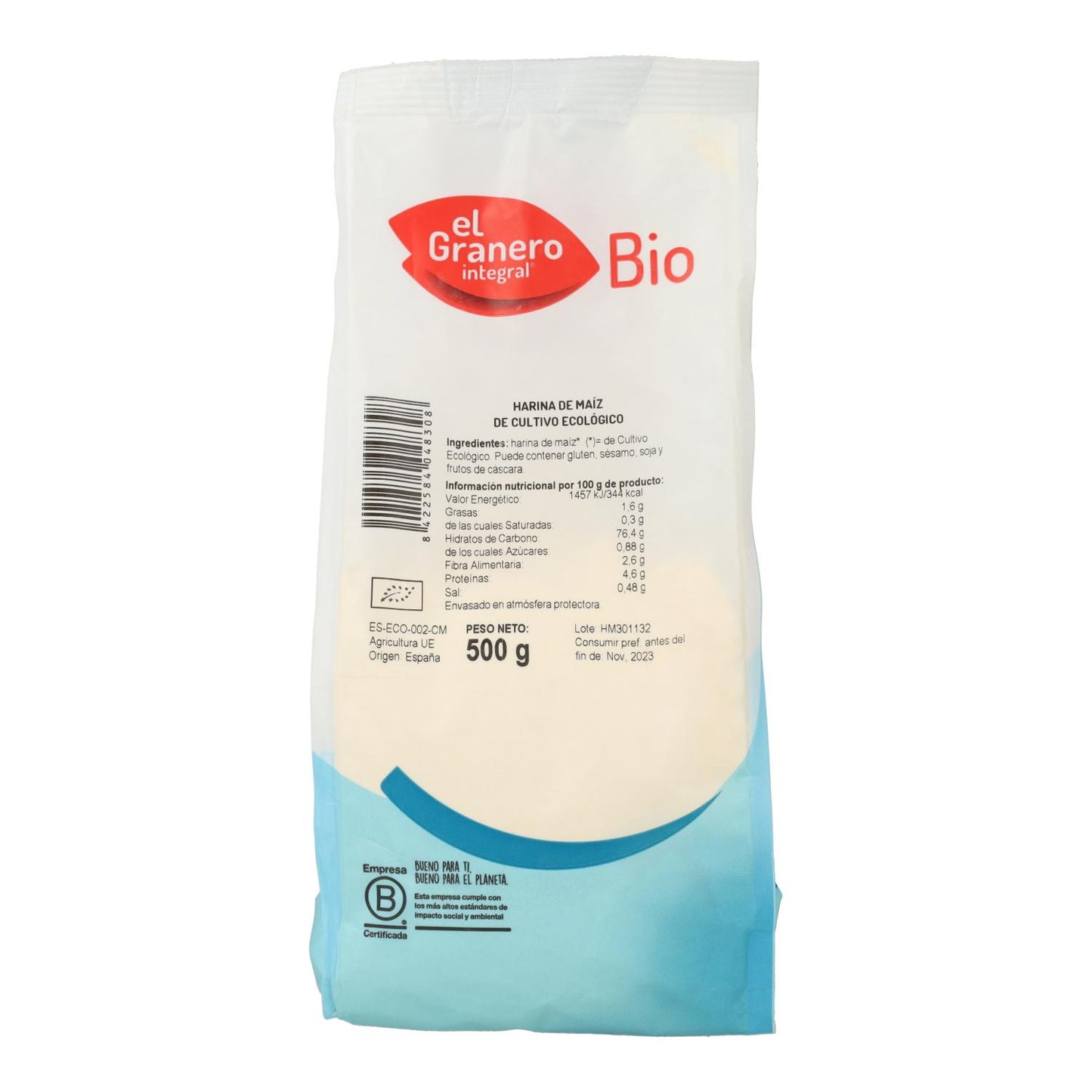 Farinha de milho biológica El Granero 500 g