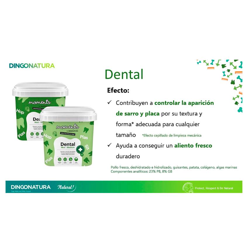 Moments Dog Dental Mini Médio 500 g Snacks dentários para cães