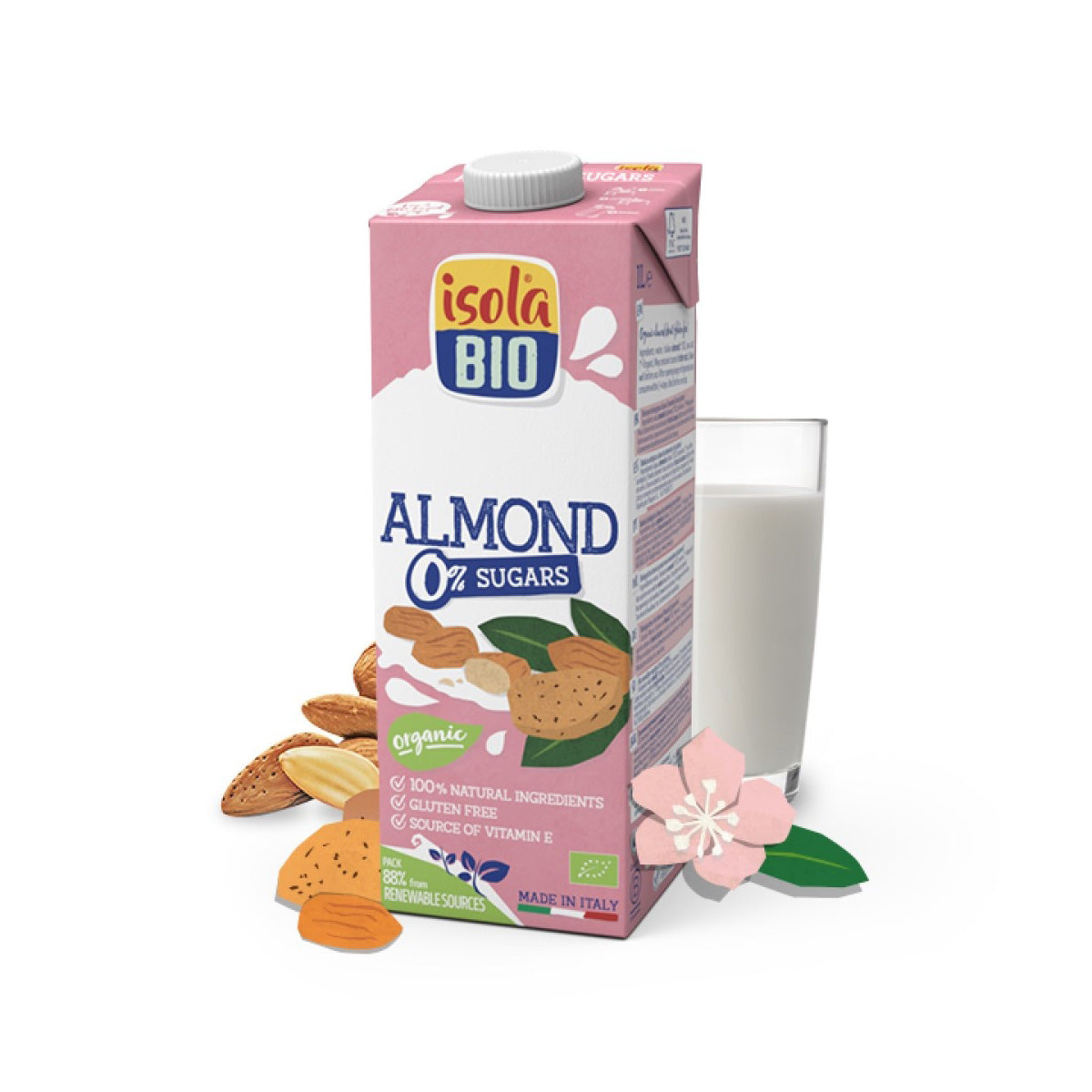 Pack de 6 Bebidas de Amêndoa sem Açúcar Bio Isola Bio 1 L