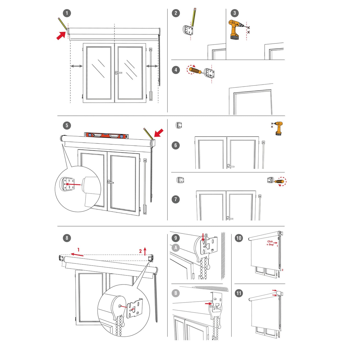 Estor Marrón 180x180cm Translúcido Enrollable Wellhome_3
