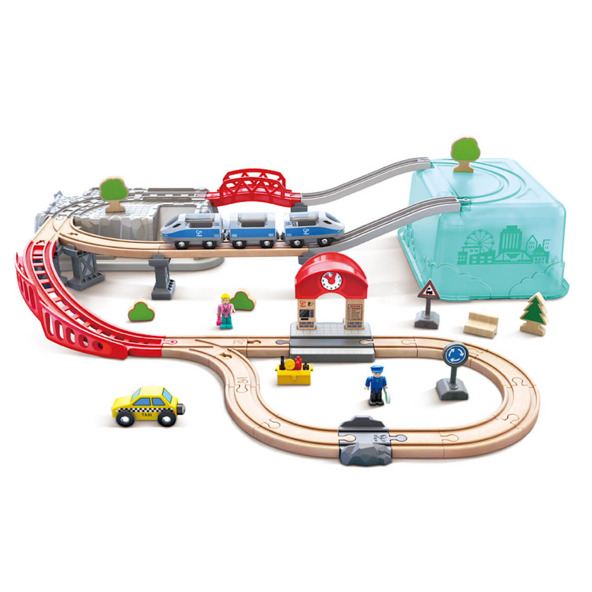 Circuito Tren City Train Bucket Hape_5