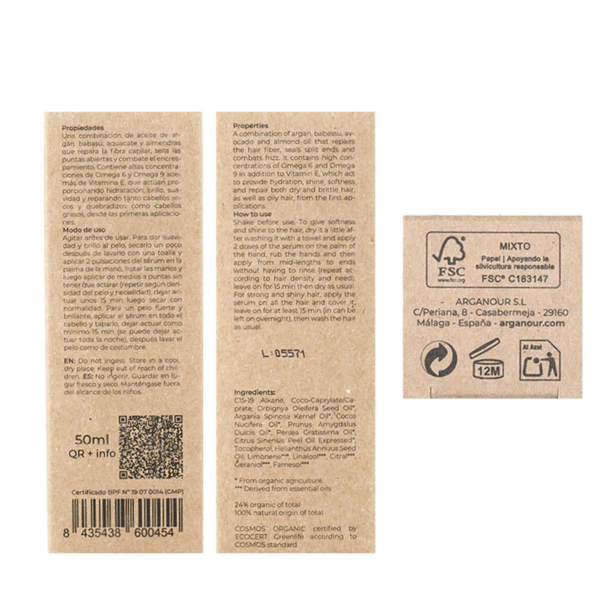 Sérum Capilar com Óleo de Argão Arganour 50 ml