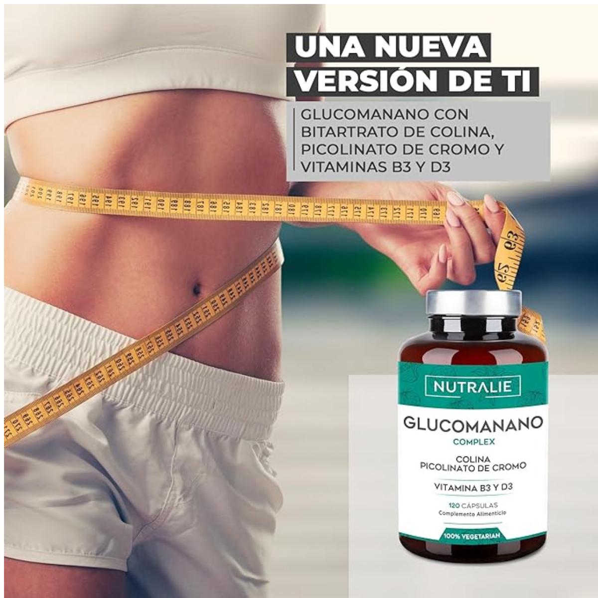 Nutralie Glucomannan com Colina + B3 + D3 Emagrecimento 120 cápsulas