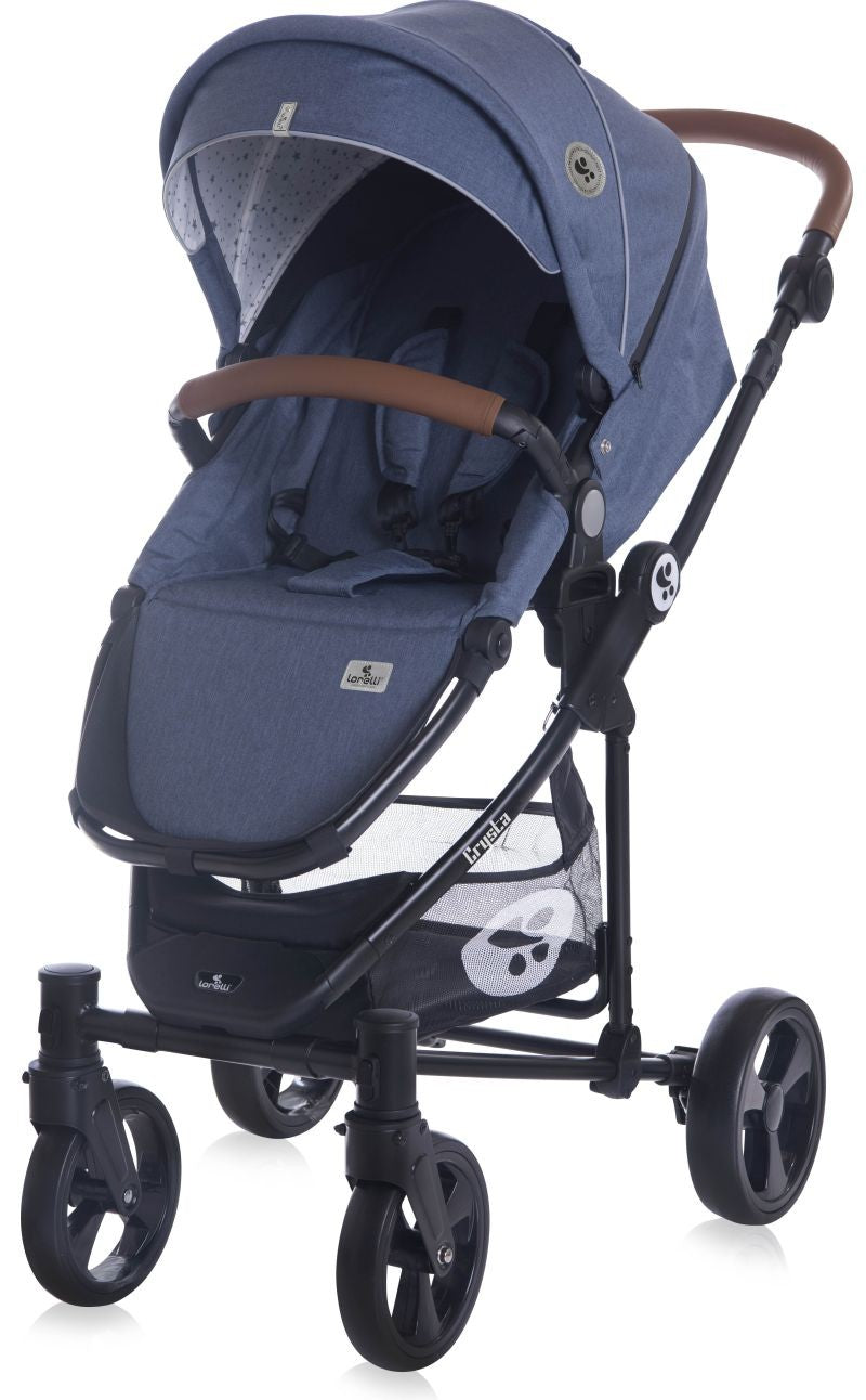 Carrito De Bebé Trio Con Capazo Duro Crysta Hasta 22 Kg Denim Blue_3
