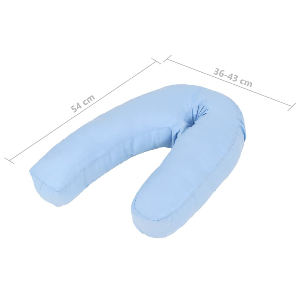 Vidaxl Almohada De Embarazo Con Forma De J 54x(36-43) Cm Azul_2