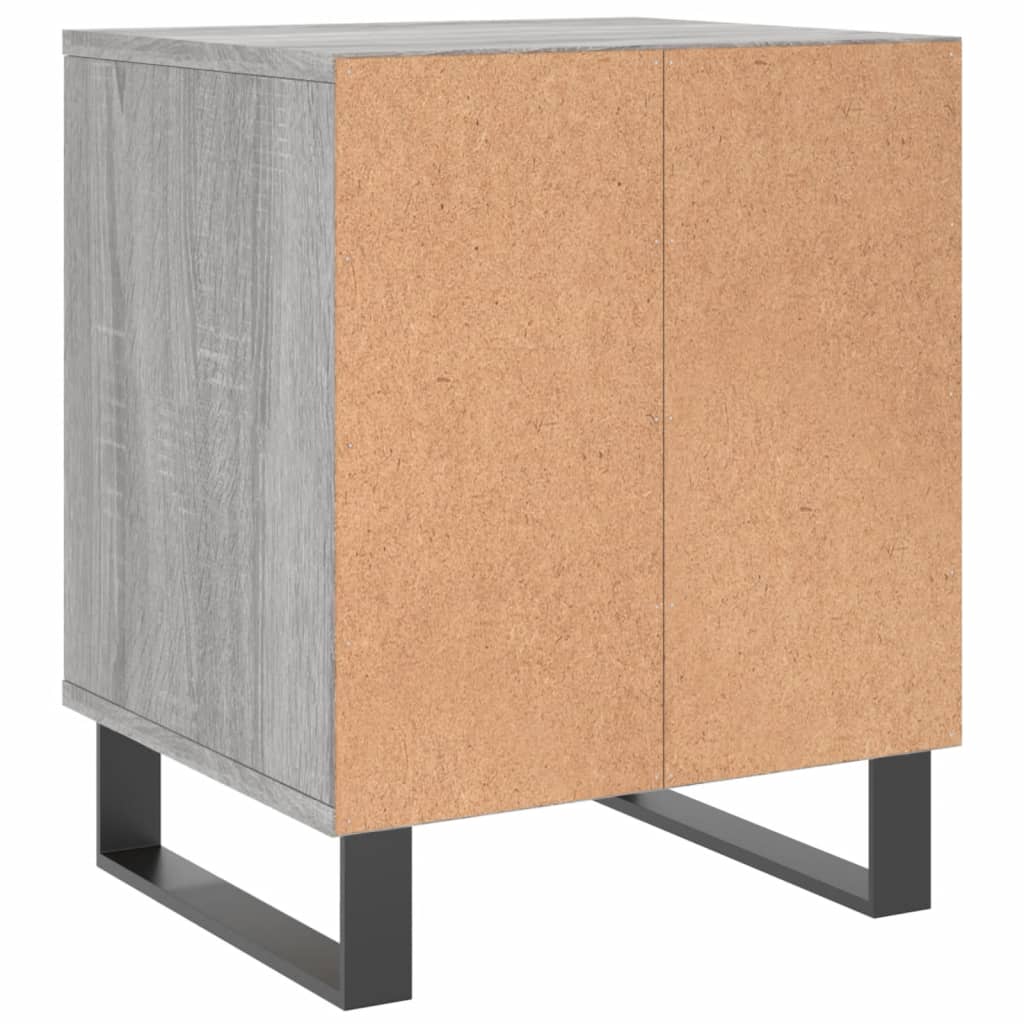 Mesita De Noche Madera De Ingeniería Gris Sonoma 40x35x50 Cm_4