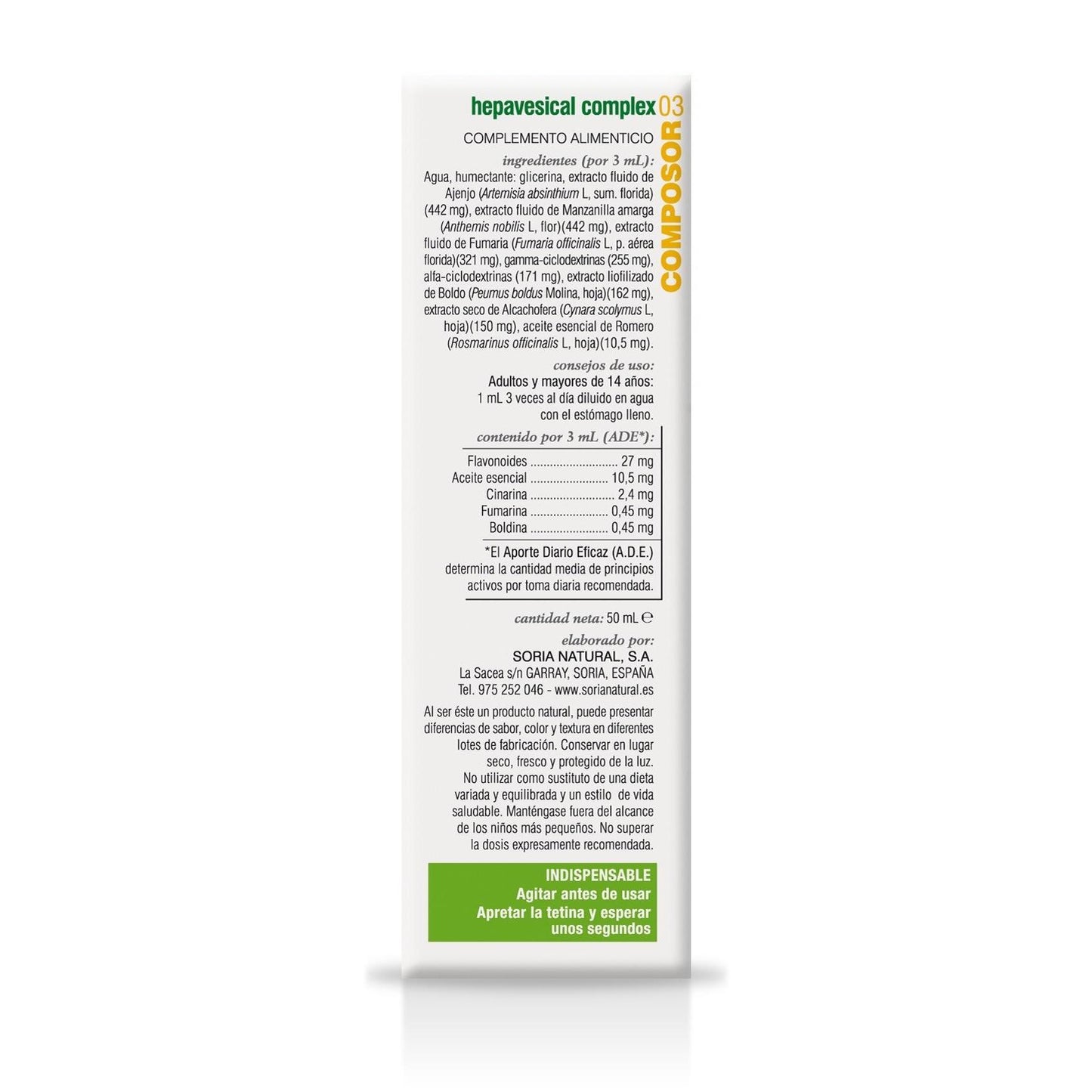 Composor 3 XXI Complexo Hepavesical Soria Natural