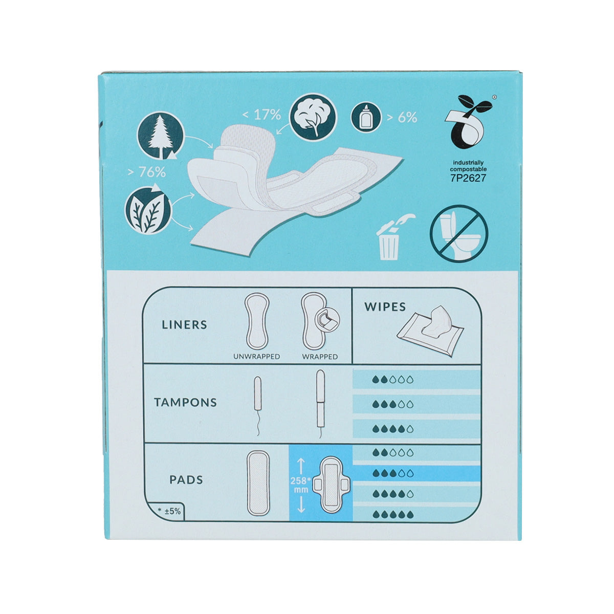 Absorventes Natracare Super Organic com Aladas, 12 unidades