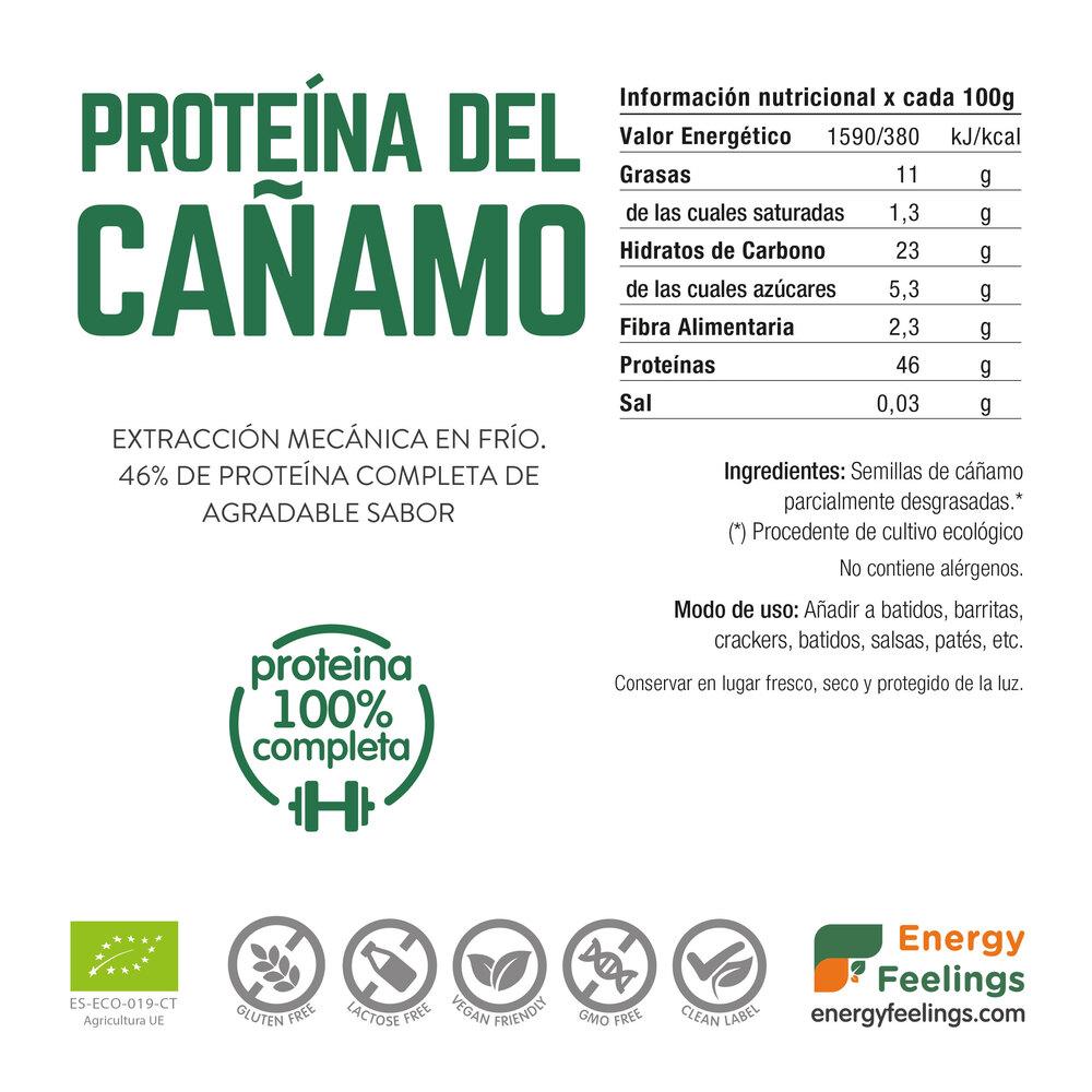 Embalagem de 2x ECO Energy Feelings Proteína de Cânhamo 1 Kg