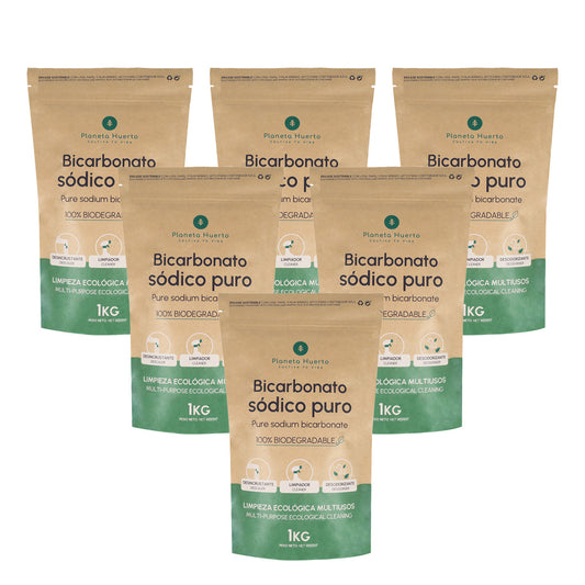 Pack 6x Planeta Huerto Bicarbonato de Sódio 1 Kg