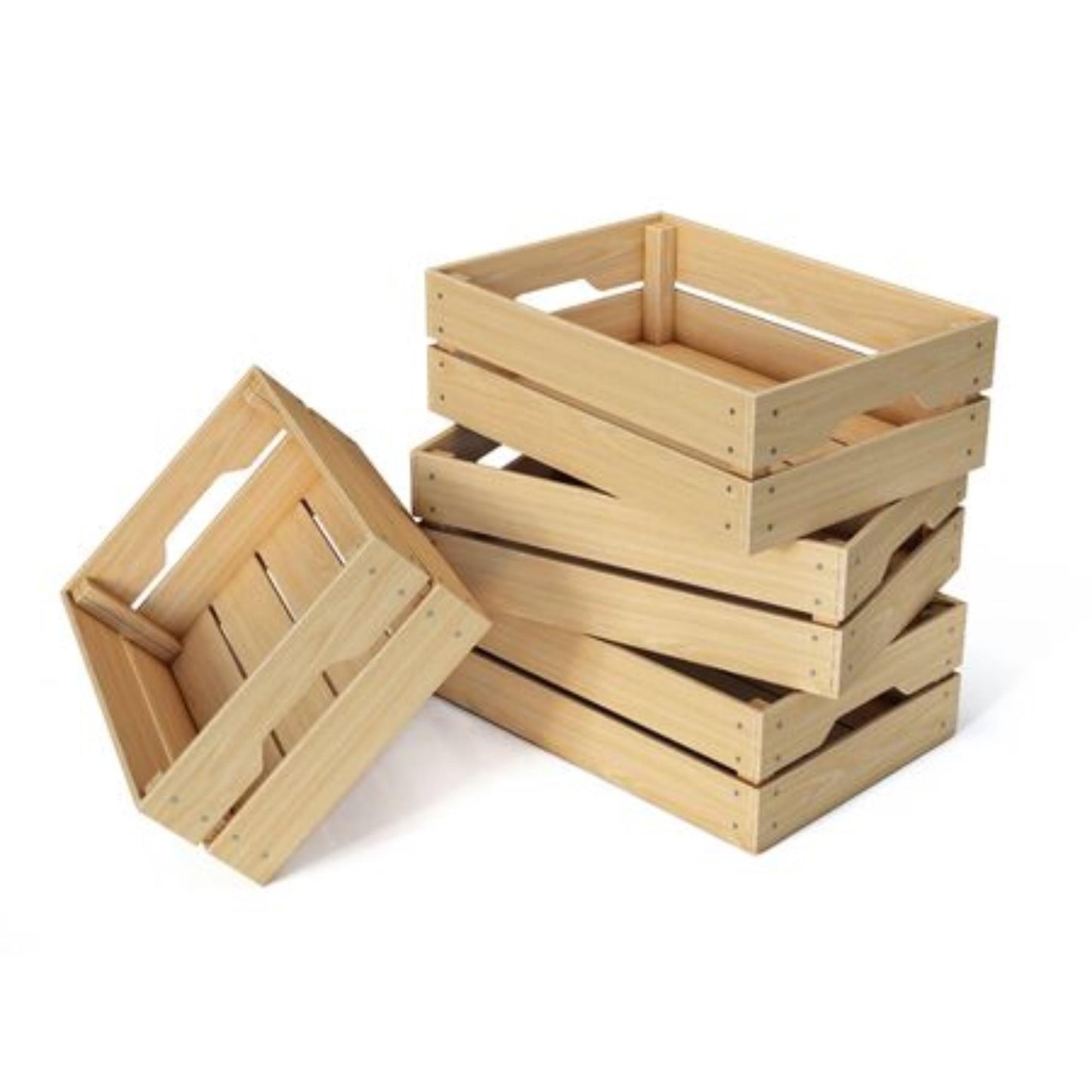 Caja De Madera Maciza Well Home Tono Natural 30x15x40 Cm_4