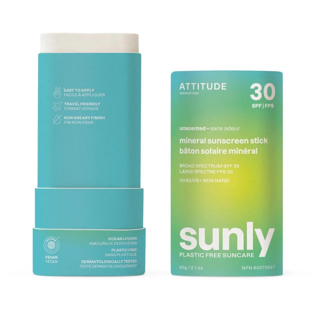 Protetor solar em stick sem perfume sunly 30 FPS Attitude 60g