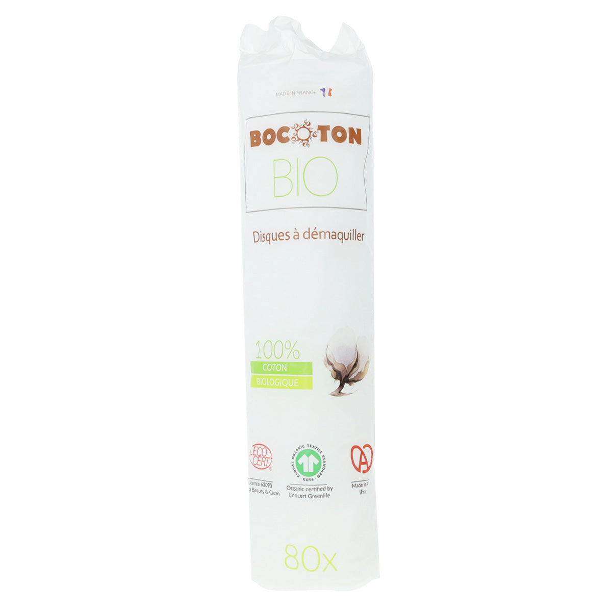 PROMOÇÃO Pack de 2 discos desmaquilhantes Bocoton Bio Cotton 80 discos