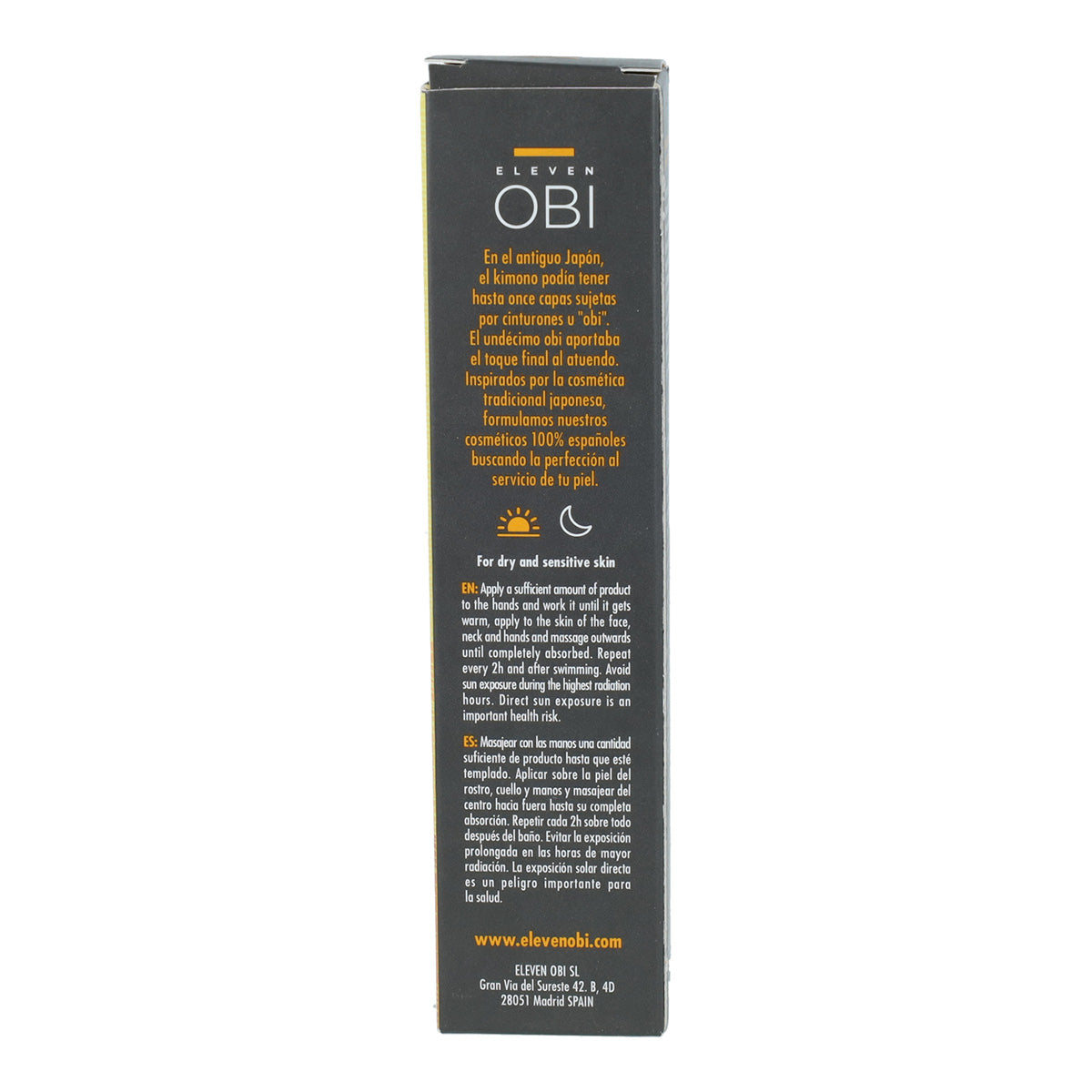 Protetor solar antienvelhecimento nacarado Eleven Obi Eco FPS 50 60ml