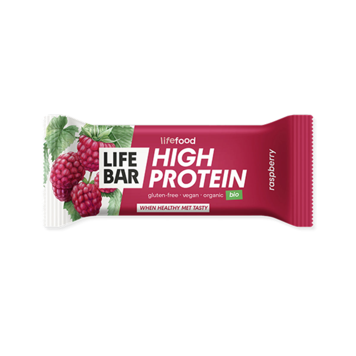 Barra de Proteína de Framboesa Biológica Lifebar 40g, Life Food