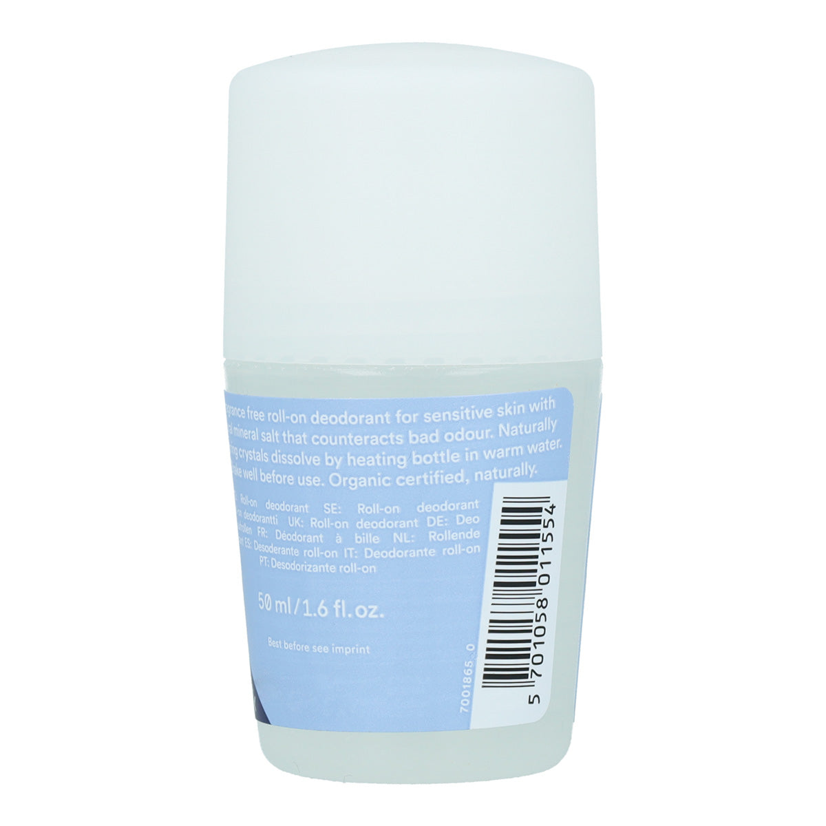 Desodorizante roll-on sem fragrância Urtekram 50 ml
