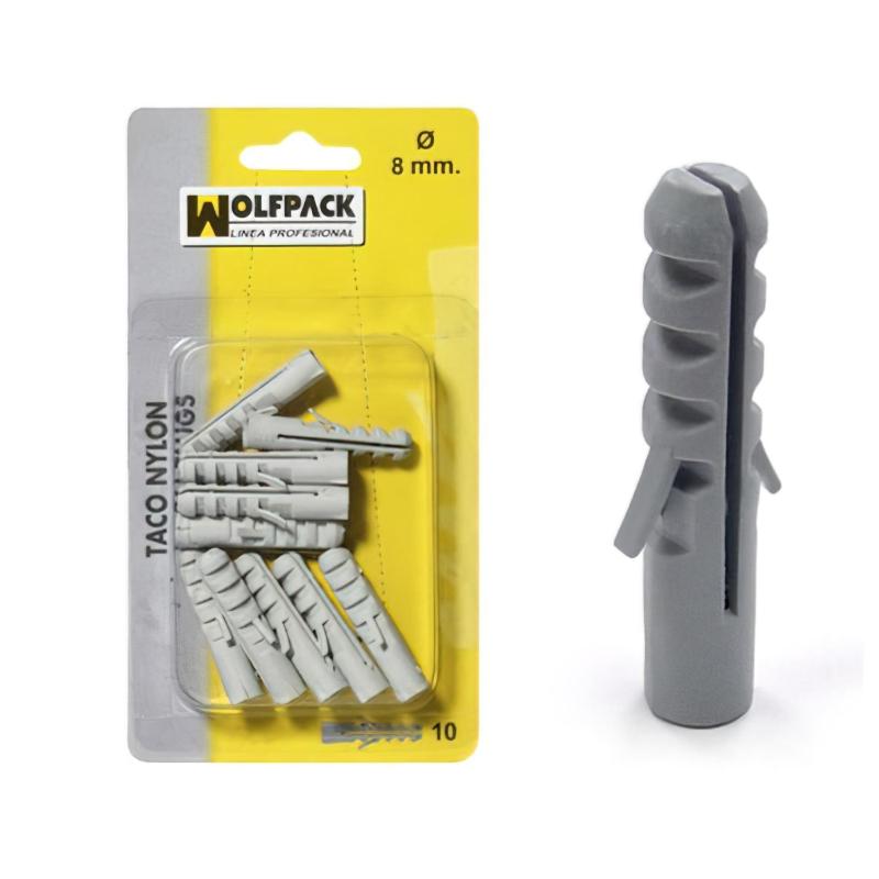 Taco Nylon          6 Mm.  (25 Piezas)