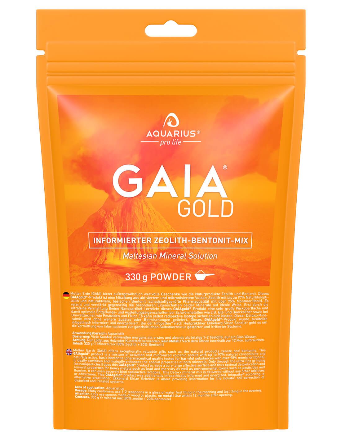 Aquarius Pro Life - Zeolita Bentonita Mix - Gaiagold 330g Detox Polvo
