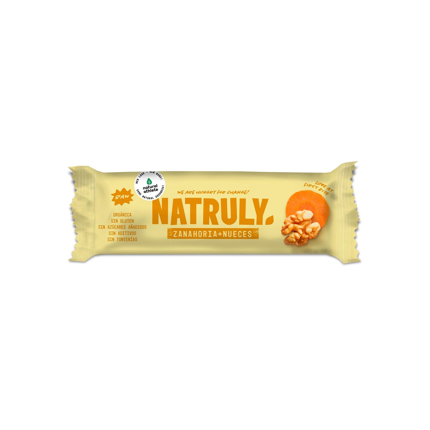 Barra de Cenoura e Nozes Natruly Organic Raw 40g